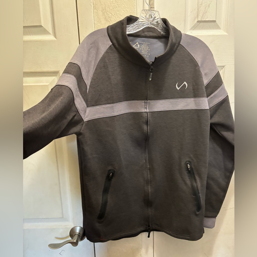 Tlf apparel Gray and Black Zip-Up Jacket